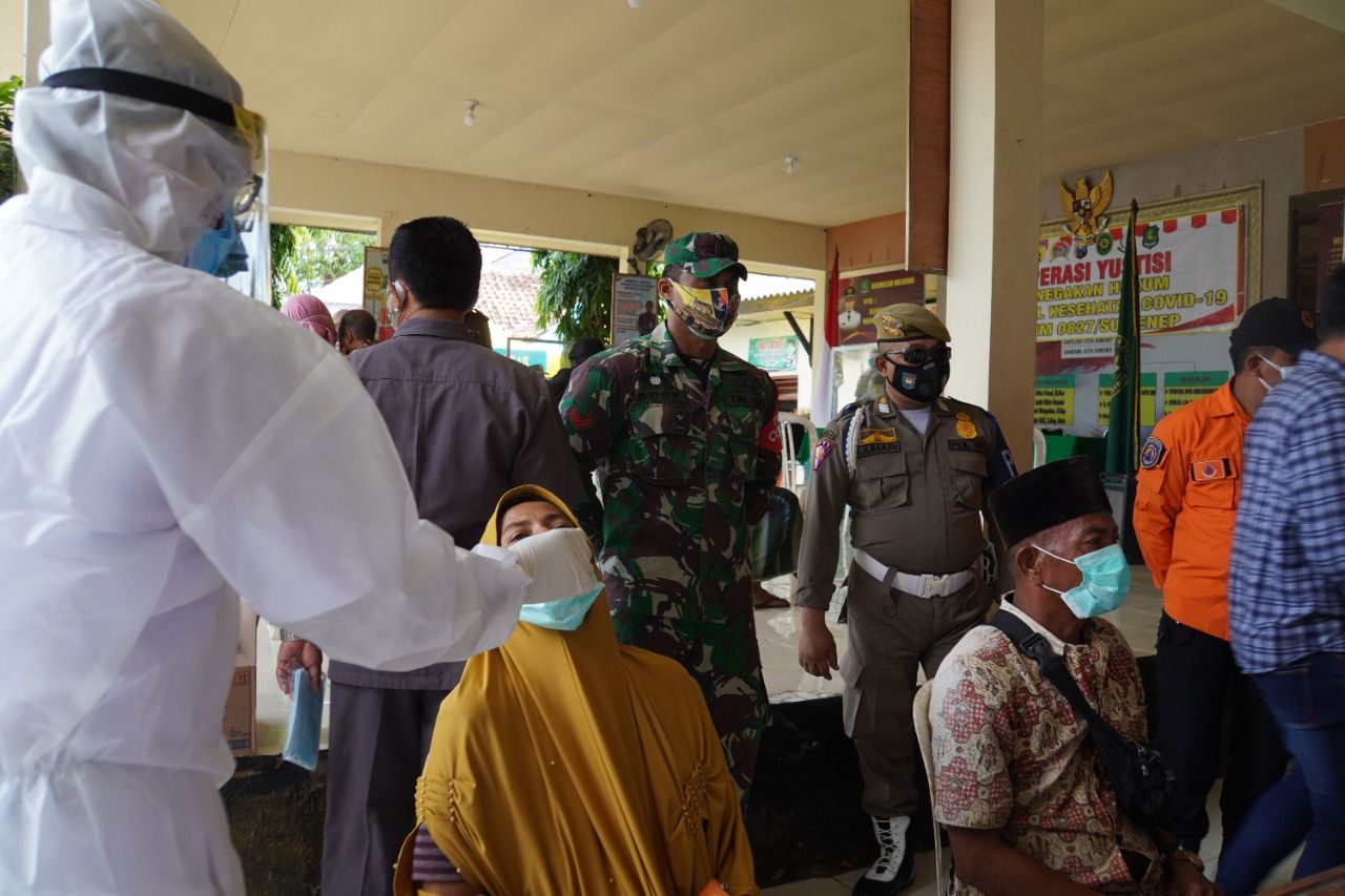 Dandim 0827/Sumenep Jaring 18 Pelanggar Prokes Dalam Ops Yustisi PPKM Darurat