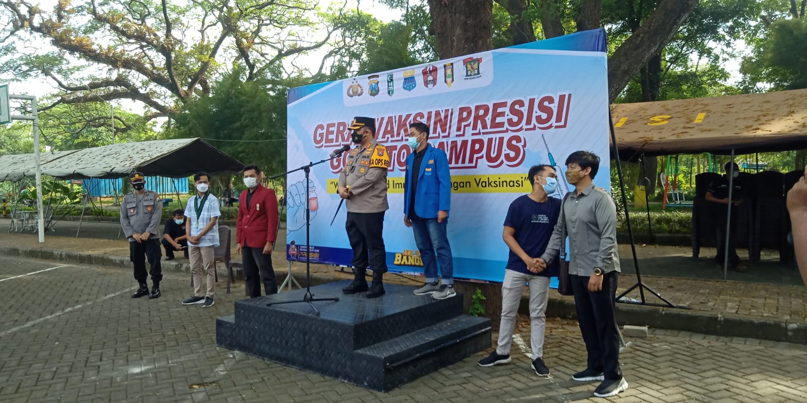 Polres Kediri Kota Gelar Vaksinasi Goes To Kampus
