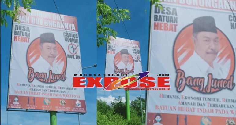 Baliho Raksasa Cakades Batuan Sumenep Jadi “Tontonan”