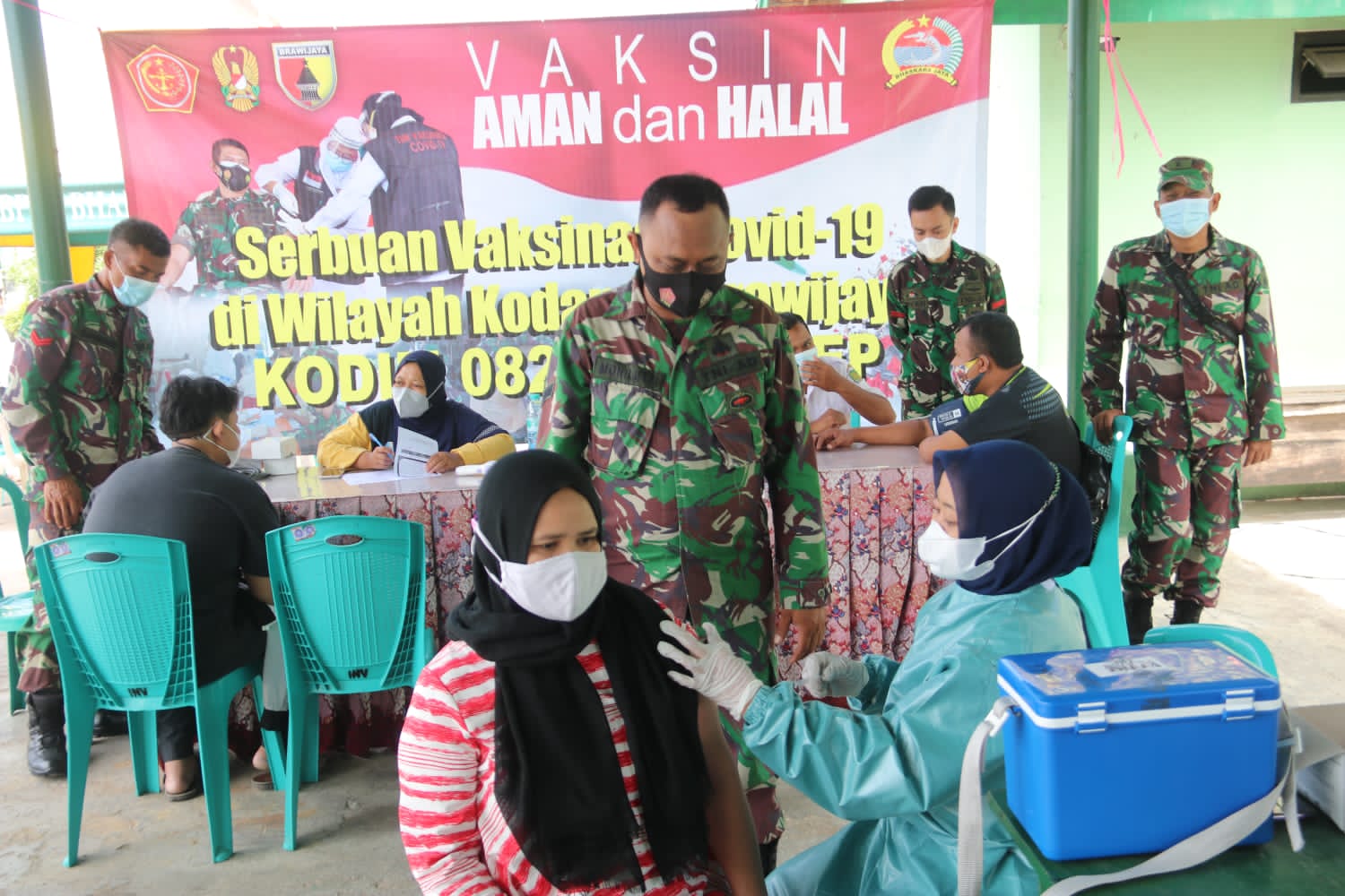 Kodim 0827/Sumenep Kembali Lakukan Percepatan Serbuan Vaksinasi Dosis l dan II