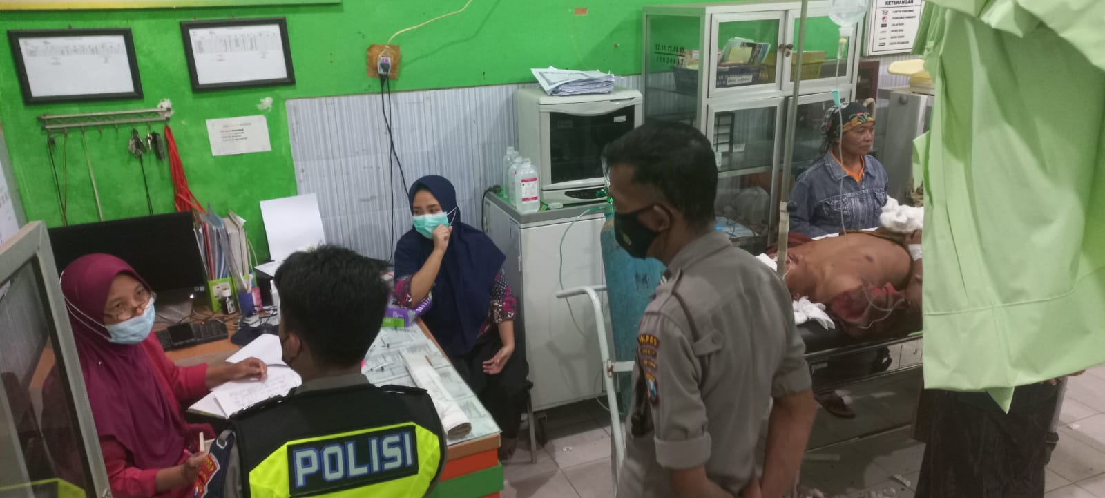 Tabrakan Antar Speda Motor, Warga Karay Meninggal Di Puskesmas Ganding