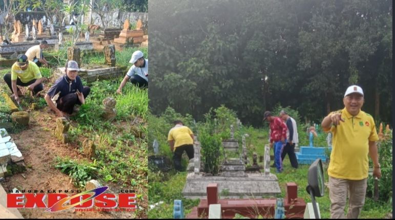 Dukung Program Bupati, Camat Ganding Pimpin Giat Jumat Bersih di Asta Kiai Muhammad Rowi
