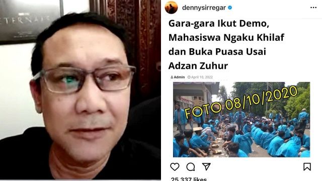 Tuduh Mahasiswa Berhenti Puasa saat Demo 11 April, Denny Siregar akan Dilaporkan ke Polisi