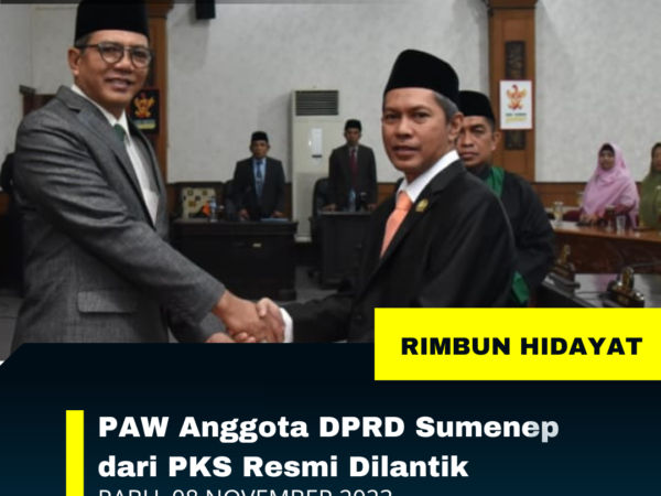 PAW Anggota DPRD Sumenep dari PKS Resmi Dilantik PAW Anggota DPRD Sumenep dari PKS Resmi Dilantik