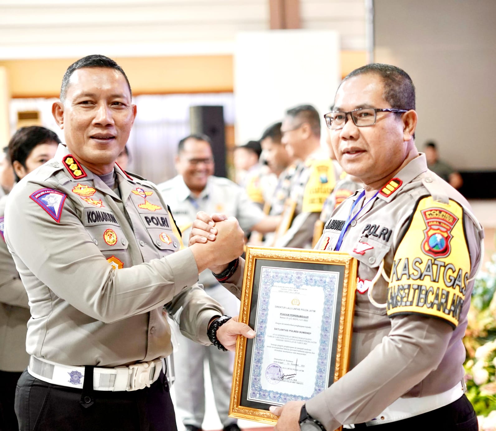Lagi, Satlantas Polres Sumenep Dapat Piagam Penghargaan dari Polda Jatim