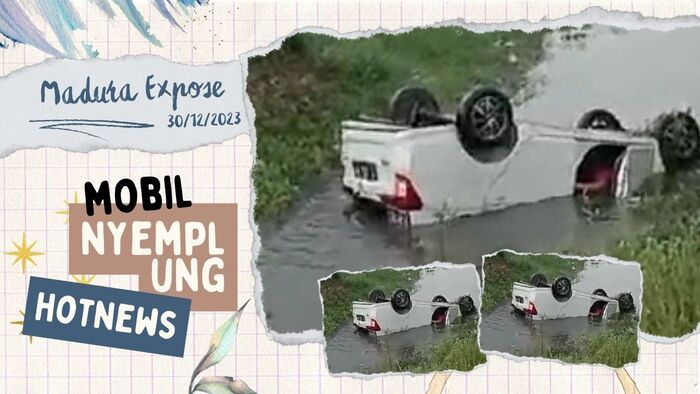 Mobil Putih Nyemplung, Sempat Dikira Milik Wartawan