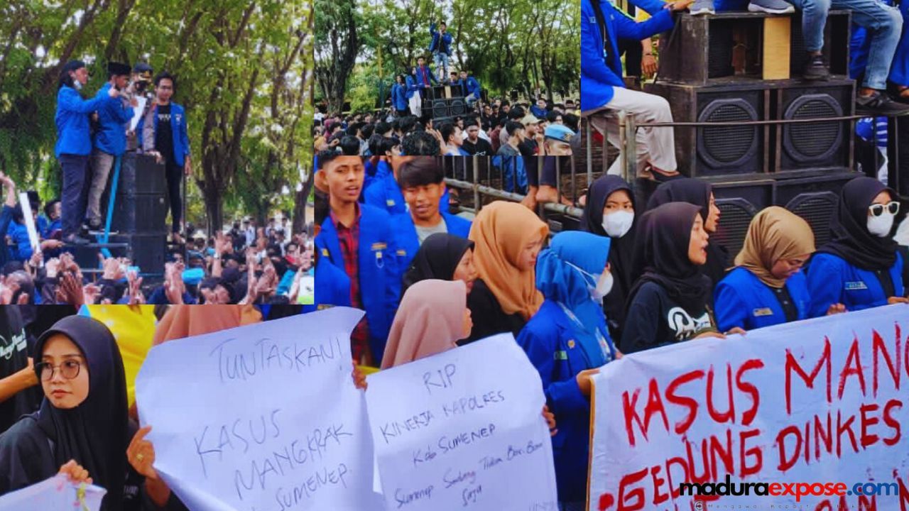Januari Tahun Lalu, Ratusan Aktivis PMII Gelar Aksi di Mapolres Sumenep, Gedung KIHT Guluk-Guluk Jadi Sorotan