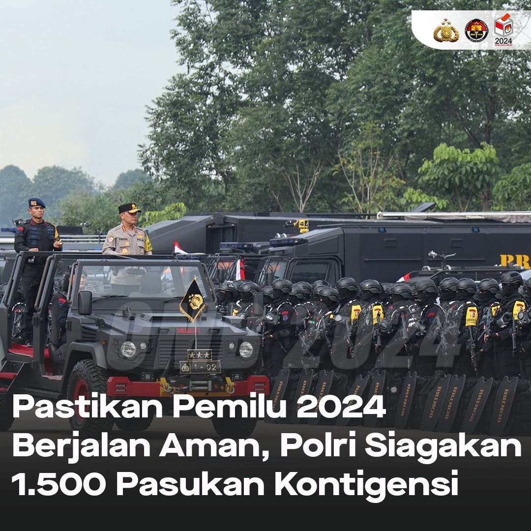 Pastikan Pemilu 2024 Berjalan Aman, Polri Siagakan 1.500 Pasukan Kontigensi