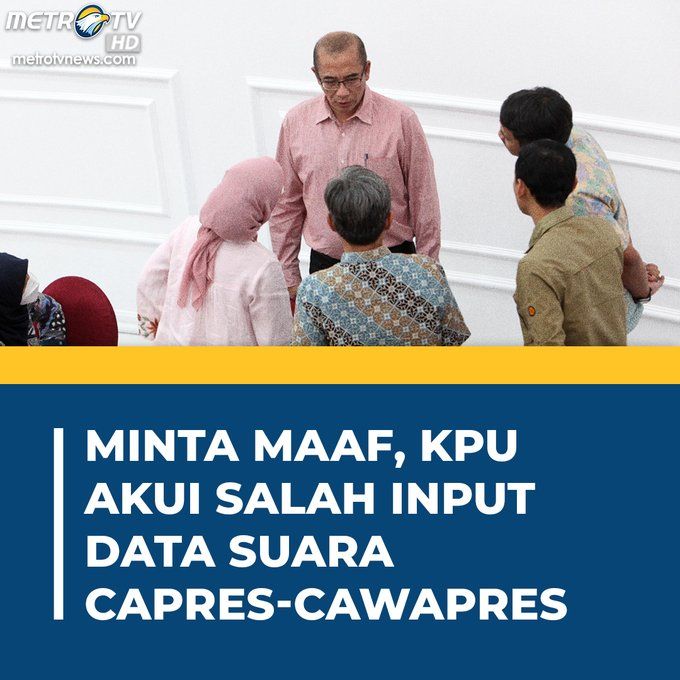 Ketua Komisi Pemilihan Umum RI Hasyim Asy’ari meminta maaf