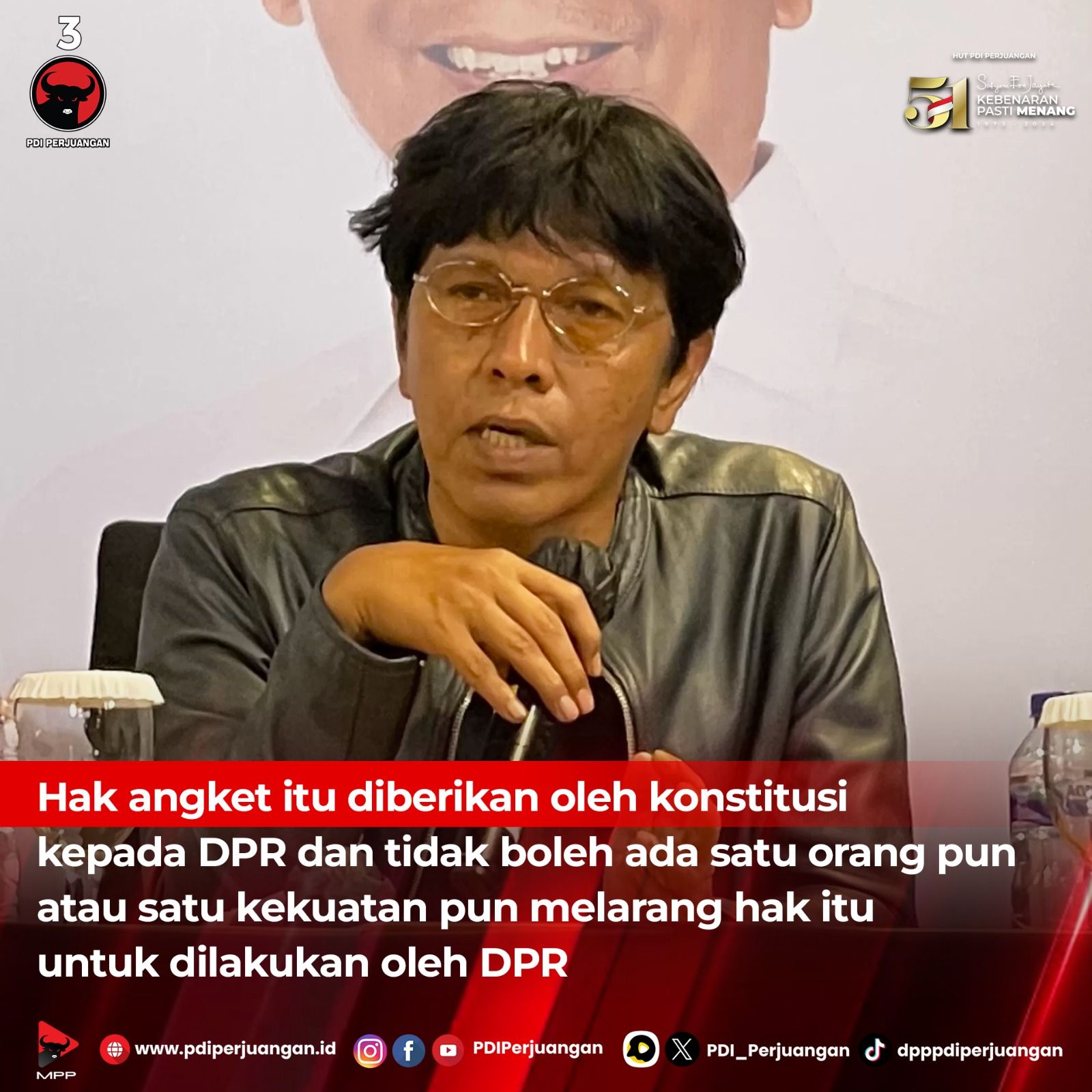 Hak Angket Terus Bergulir, PDI Perjuangan: Tidak boleh ada satu orang pun yang menghalanginya