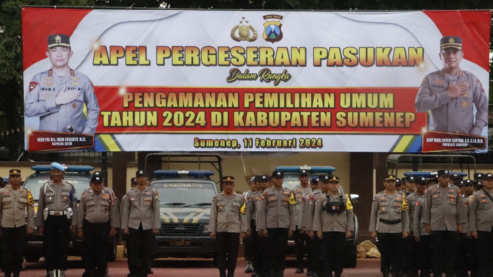 Polres Sumenep Gelar Apel Serpas Dalam Rangka Pengamanan Pemilu 2024