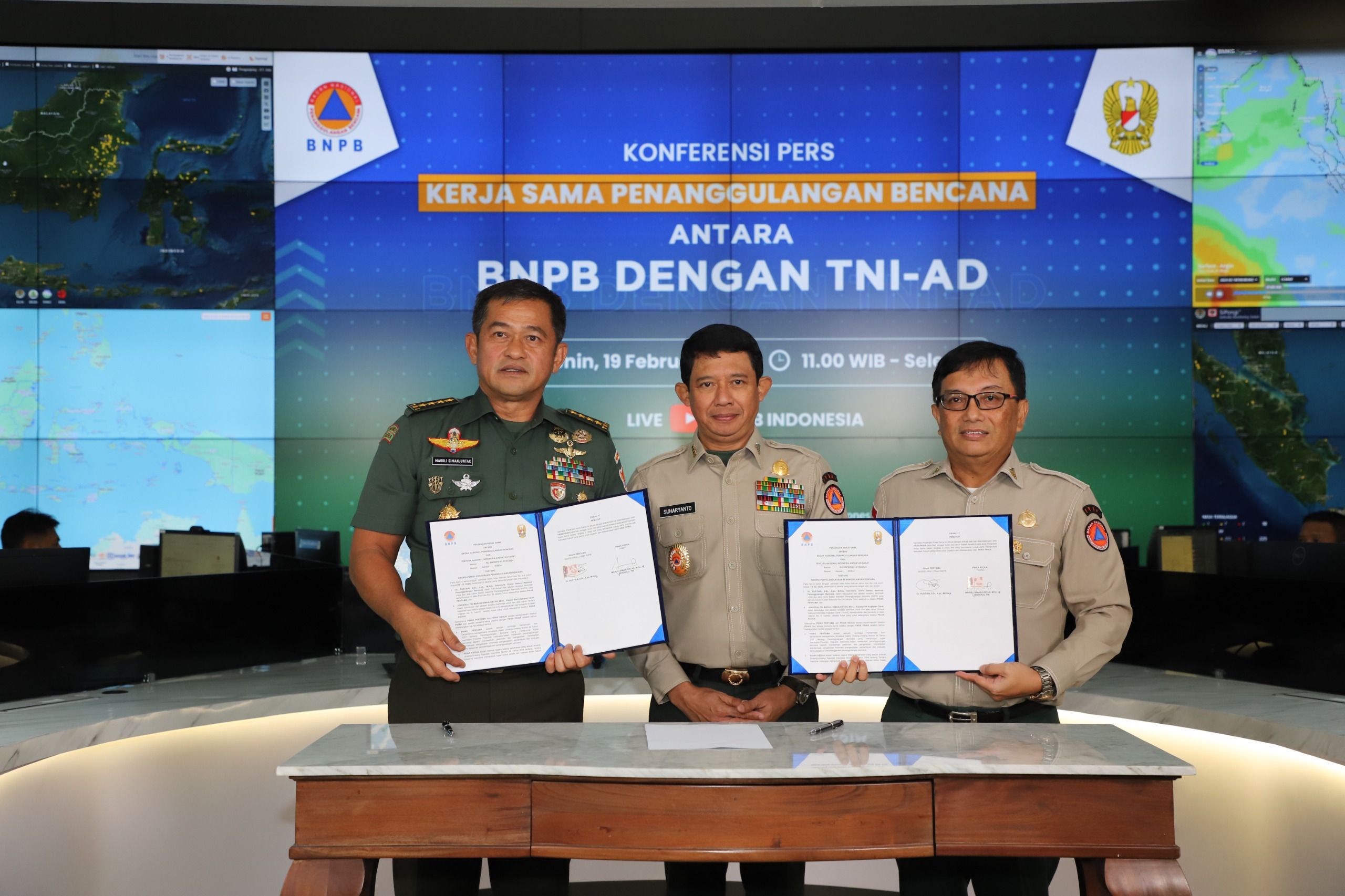 BNPB dan TNI AD Teken Perjanjian Kerja Sama Penanggulangan Bencana
