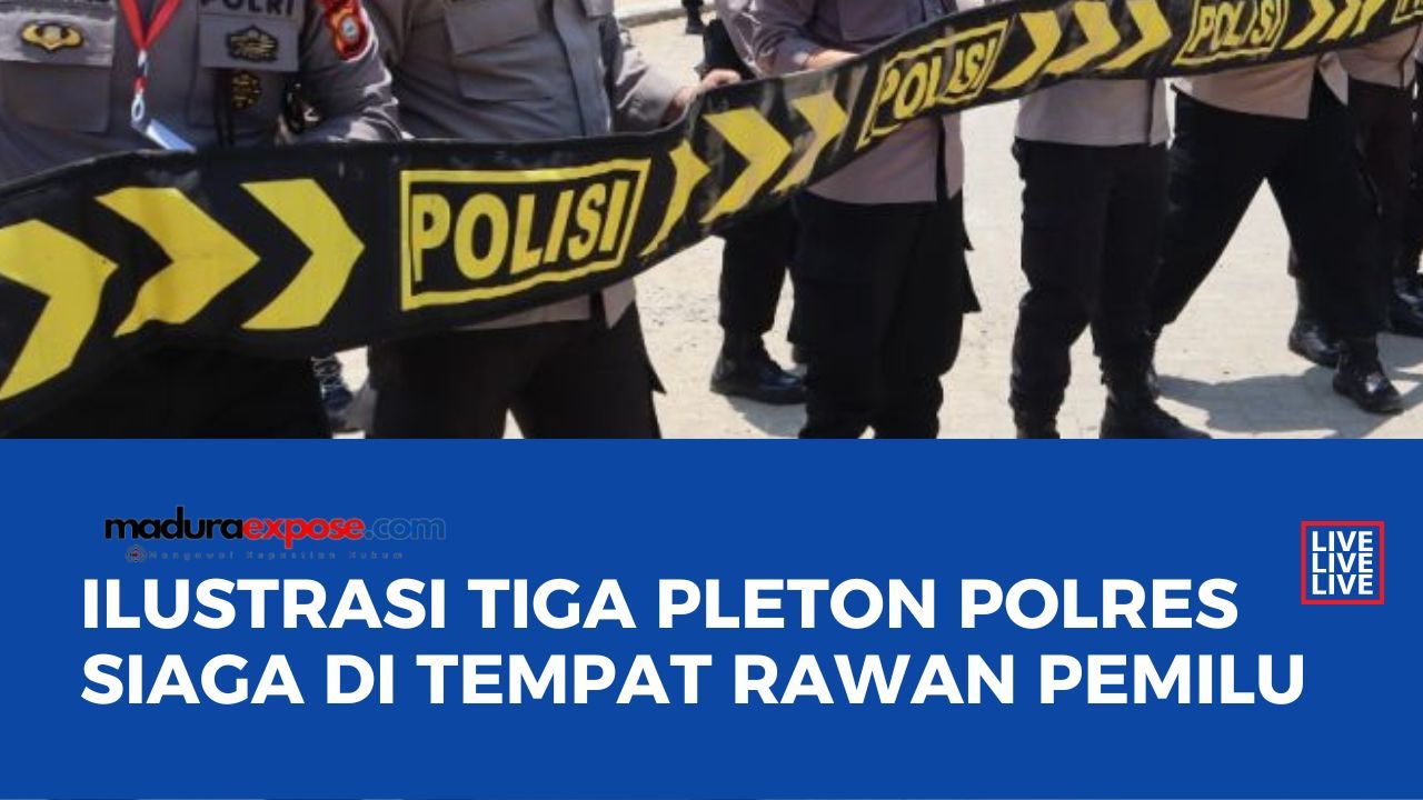Besok Pemilu, Polres Sampang Siagakan Tiga Pleton di Banyuates