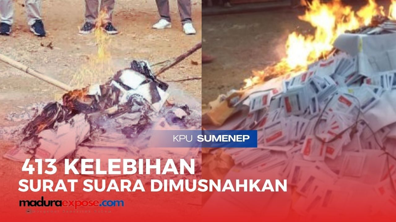 KPU Sumenep Bakar 413 Kelebihan Surat Suara