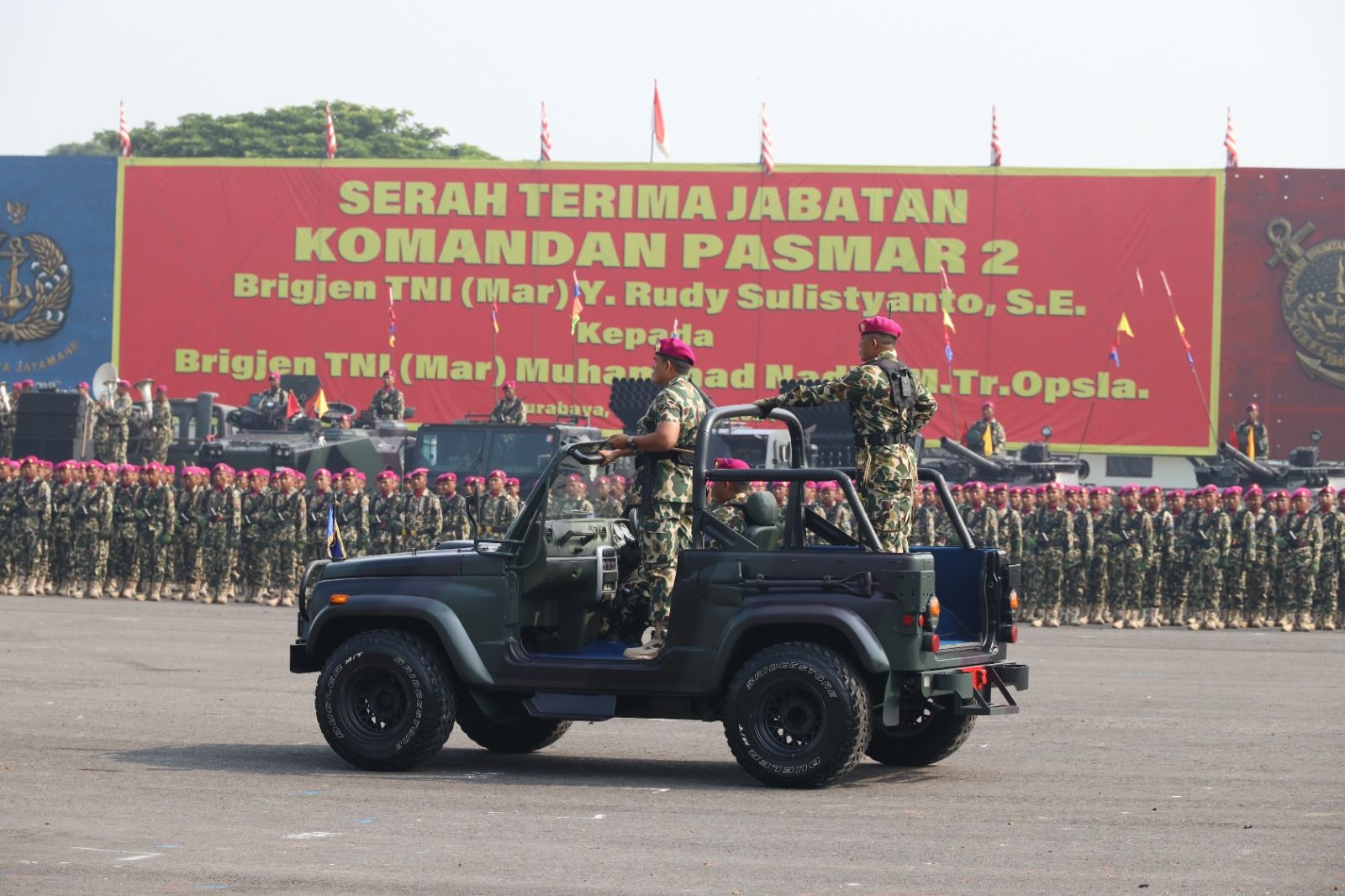 Kaskoarmada II Hadiri Upacara Serah Terima Jabatan Komandan Pasmar 2