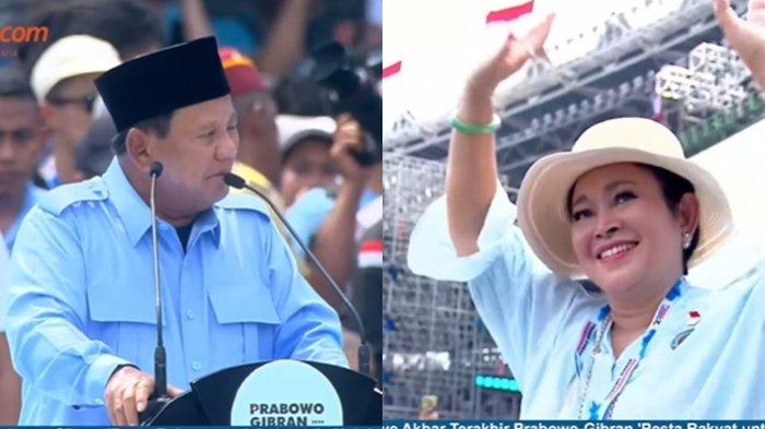 Lautan Manusia di GBK Riuh saat Prabowo Menyapa Titiek Soeharto