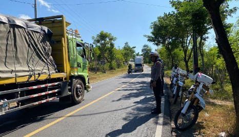 Satlantas Sumenep Geber Motor Trail Tembus ‘Black Spot’ Saronggi