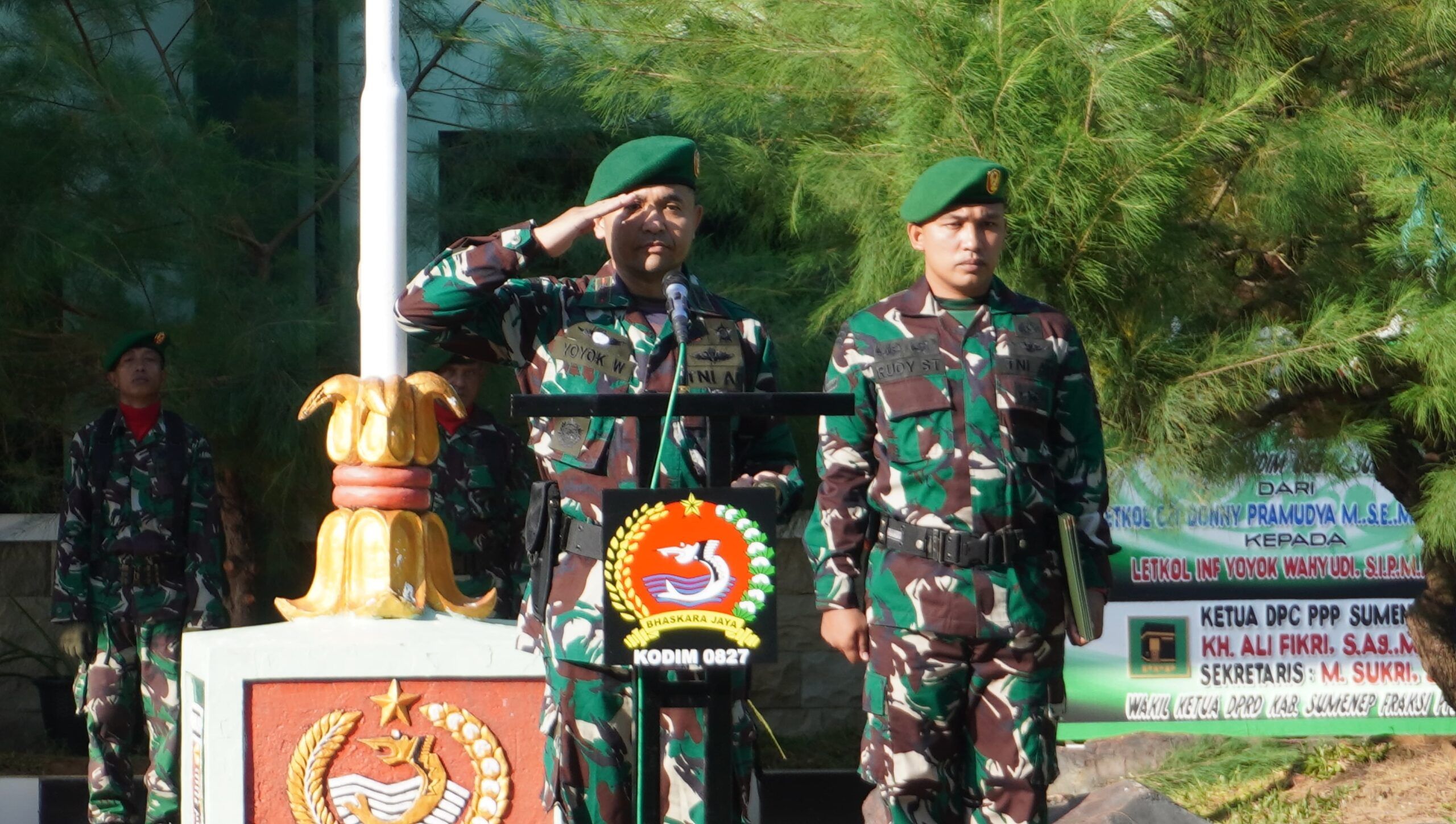 Dandim 0827/Sumenep Bacakan Amanat KASAD Upacara 17-an Mei 2024