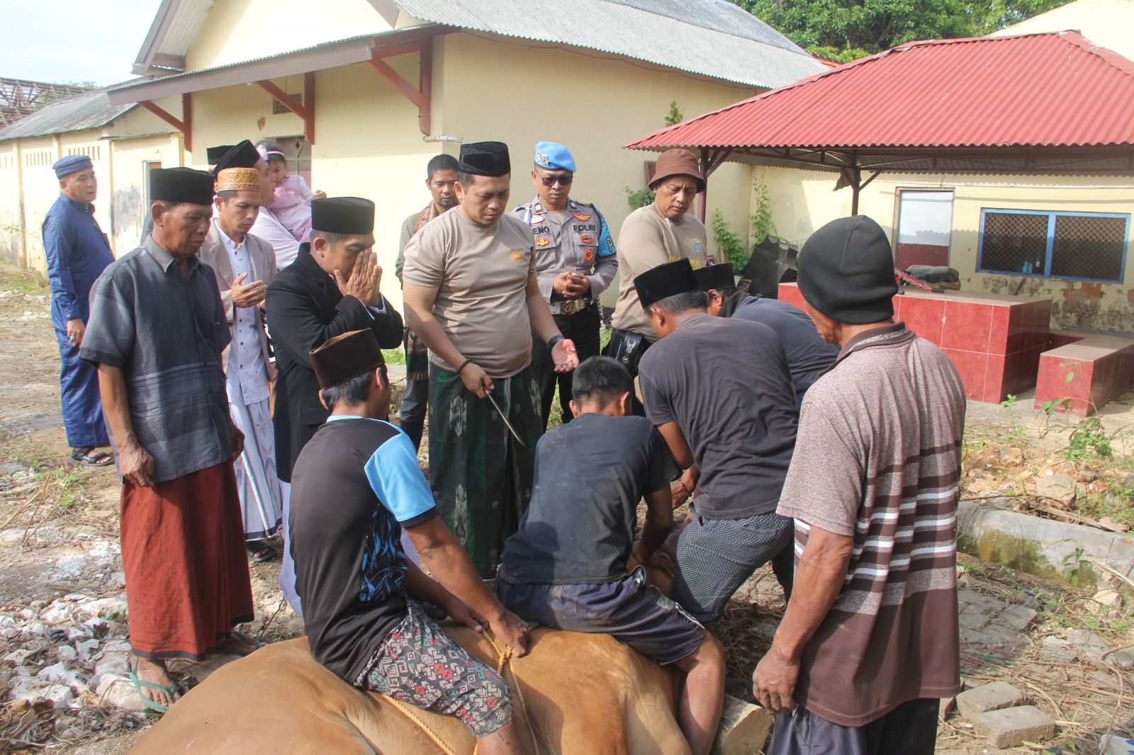 Polres Sumenep Sembelih Hewan Kurban dan Bagikan Dagingnya Kepada Masyarakat Polres Sumenep Sembelih Hewan Kurban dan Bagikan Dagingnya Kepada Masyarakat