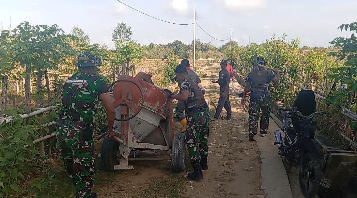 Permudah Akses Warga, Satgas TMMD 121 Mulai Bangun TPT