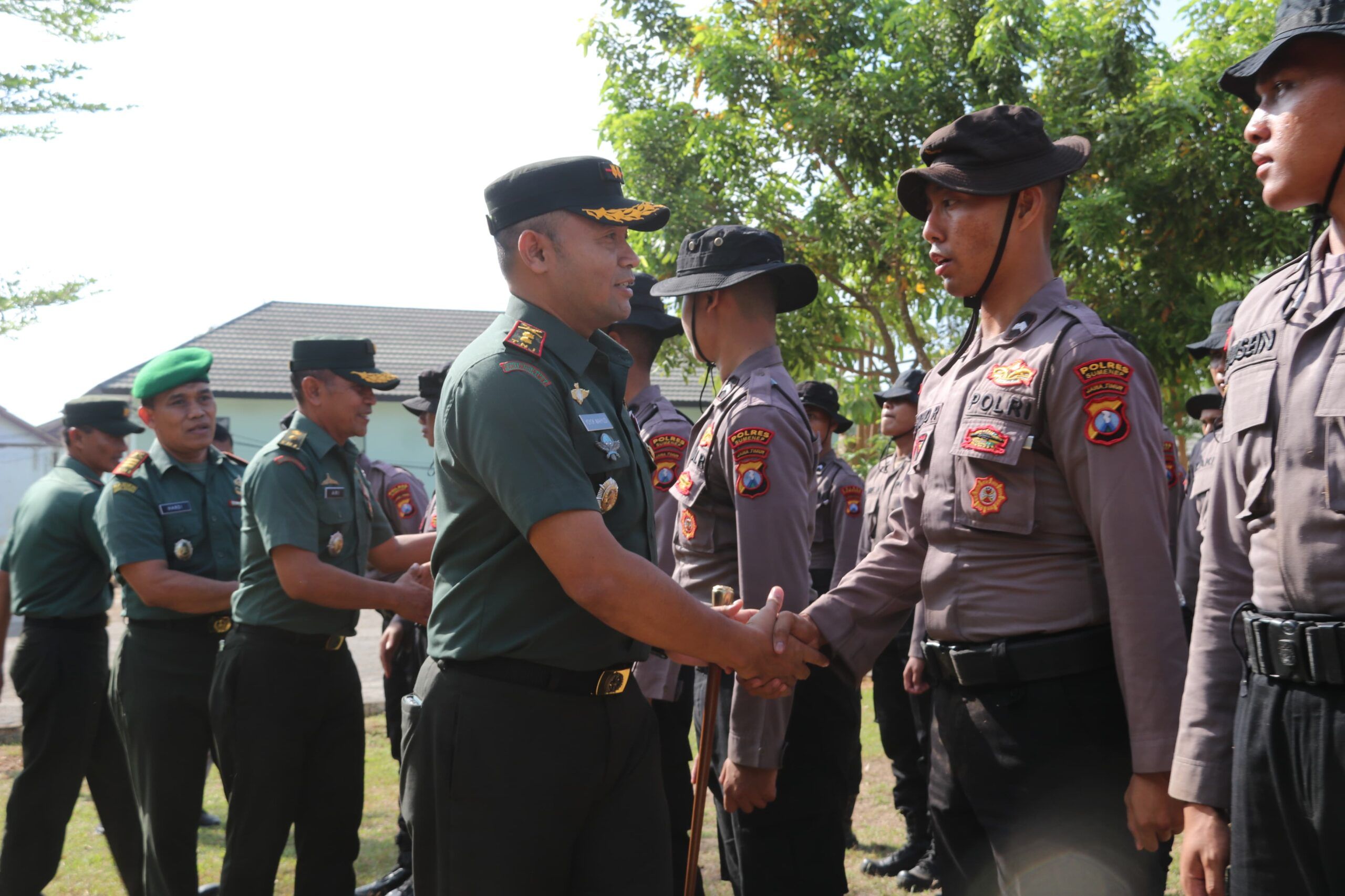 Puluhan Bintara Remaja Baru Polres Orientasi Pengenalan Satuan Kodim 0827/Sumenep