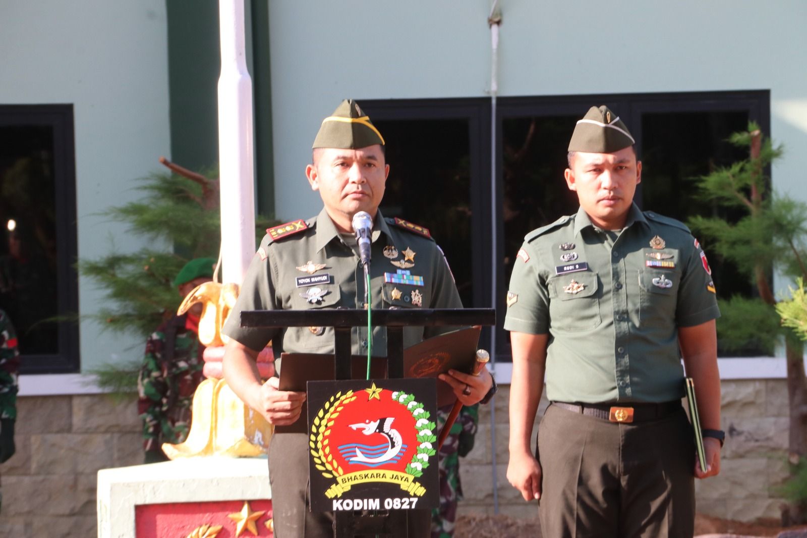 Detik-detik Dandim Sumenep Bacakan Amanat Pangdam V/Brawijaya