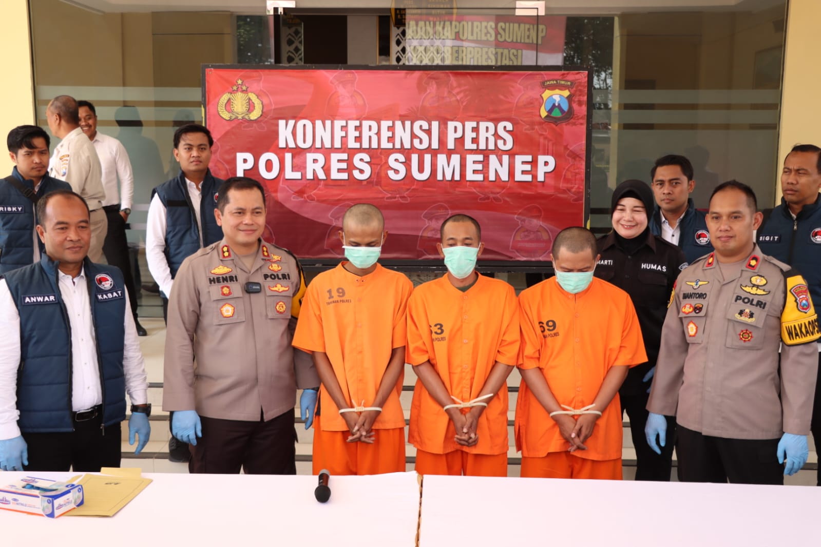 Polres Sumenep Amankan 8 Tersangka dan BB 66,54 Gram