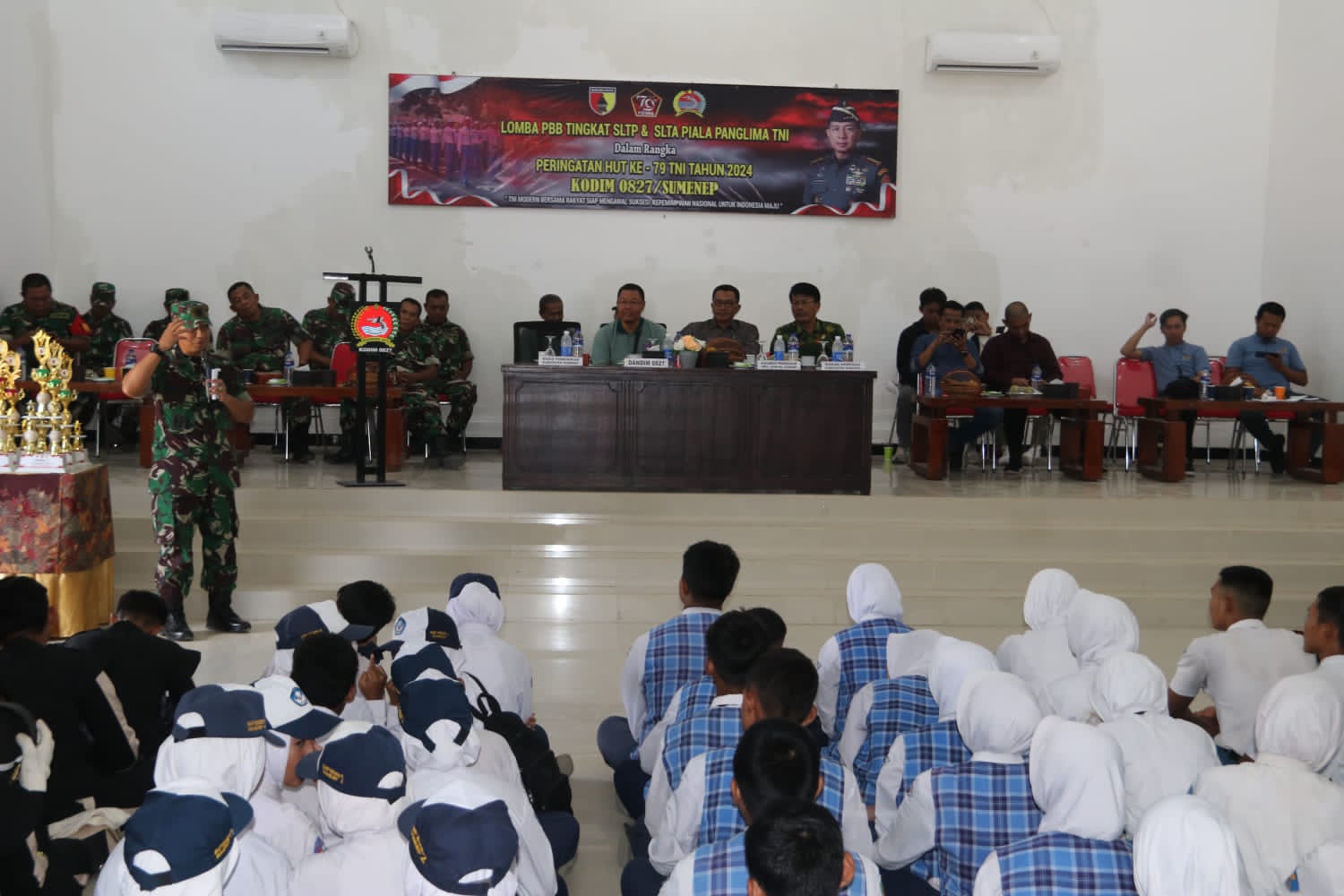 Peringati HUT Ke 79 TNI, Kodim 0827/Sumenep Gelar Lomba PBB Tingkat Pelajar