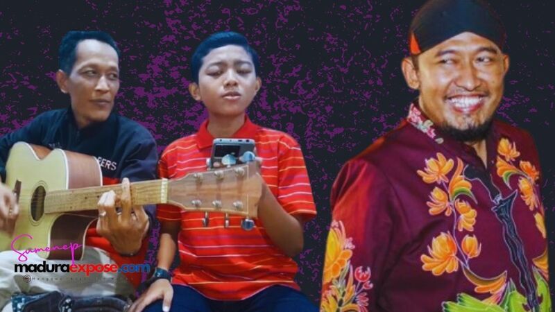 Wow Keren! Penyanyi Cilik Dafa Sumenep Dapat Gitar Gratis Bupati Fauzi
