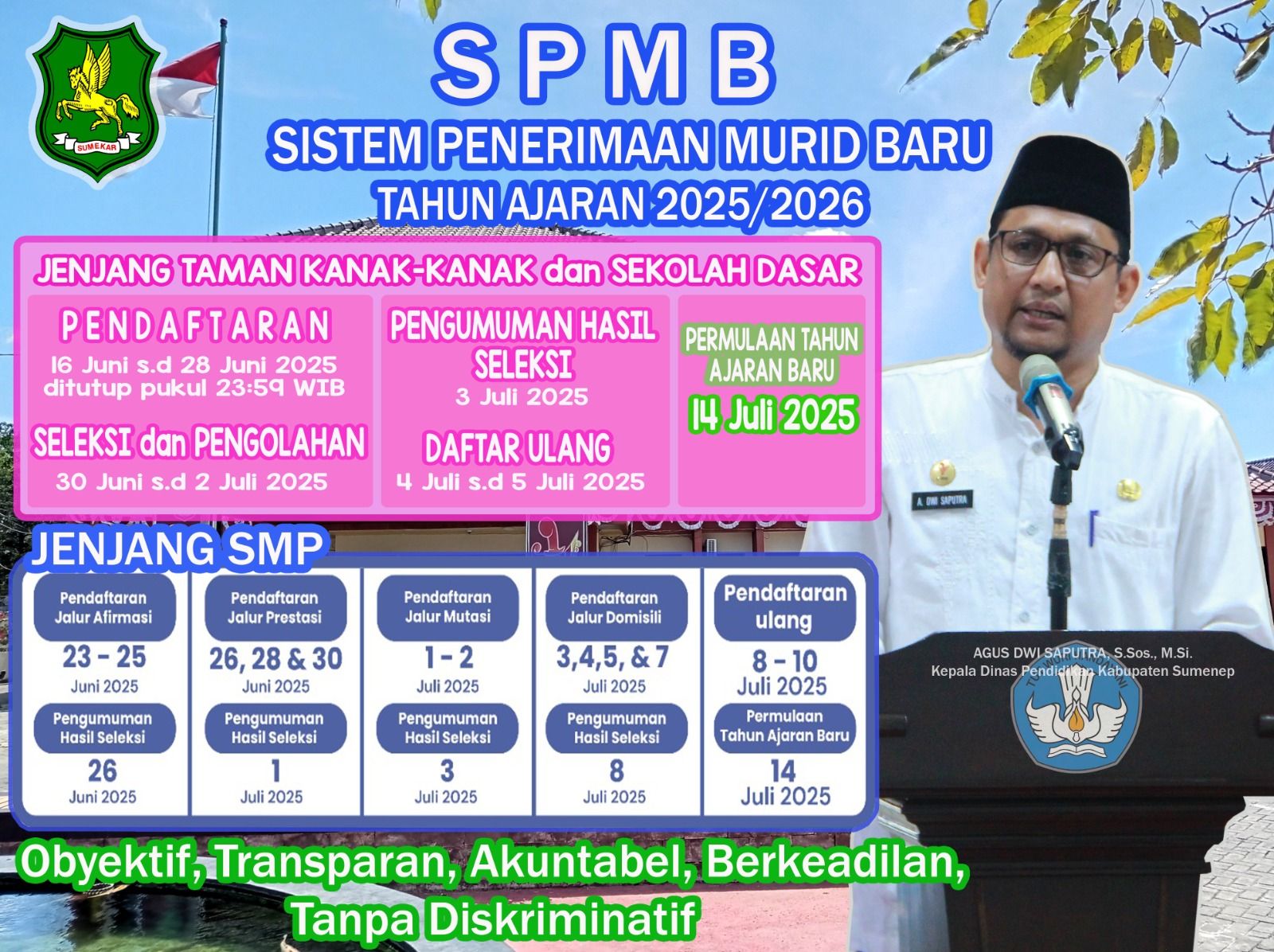Disdik Sumenep Umumkan Pelaksanaan SPMB Tingkat SD dan SMP