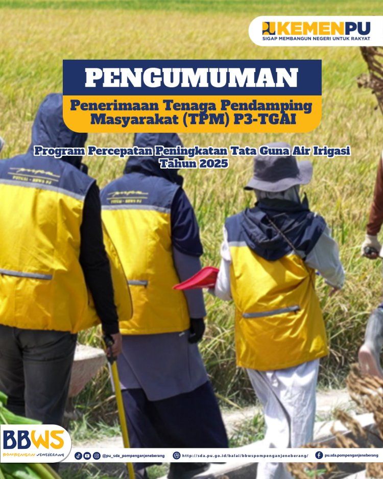 Pengumuman Penerimaan TPM P3-TGAI 2025