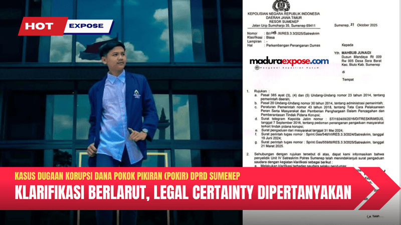 Mandek di Penyelidikan! Dear Jatim “Pecut” Satreskrim Polres Sumenep Soal Dugaan Korupsi Pokir TA 2022