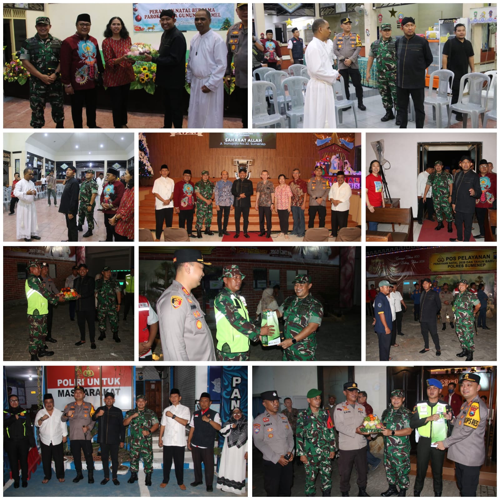 Dandim 0827/Sumenep Bersama Forkopimda Patroli Gereja dan Tinjau Pos Nataru
