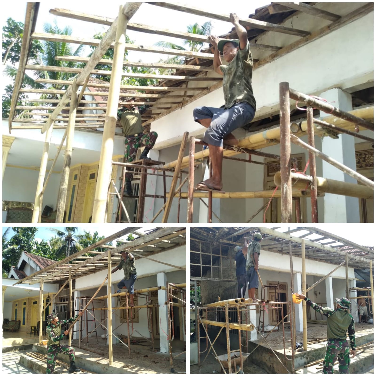 Babinsa Lenteng Terlibat Langsung Renovasi Rumah Warga, Perkuat Kedekatan TNI dan Rakyat