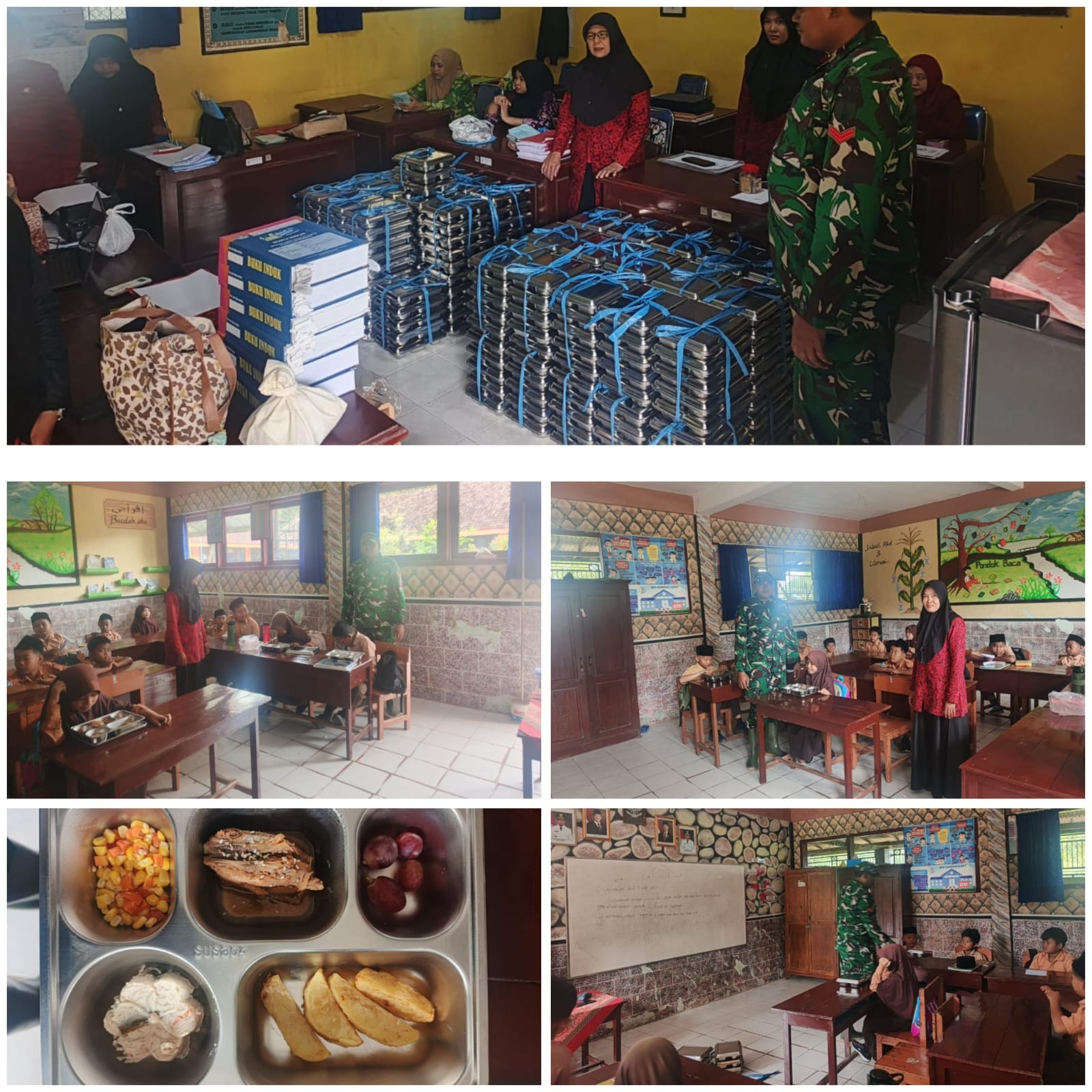 Babinsa Manding Kawal Program Makan Bergizi Gratis dari Dapur hingga Sekolah