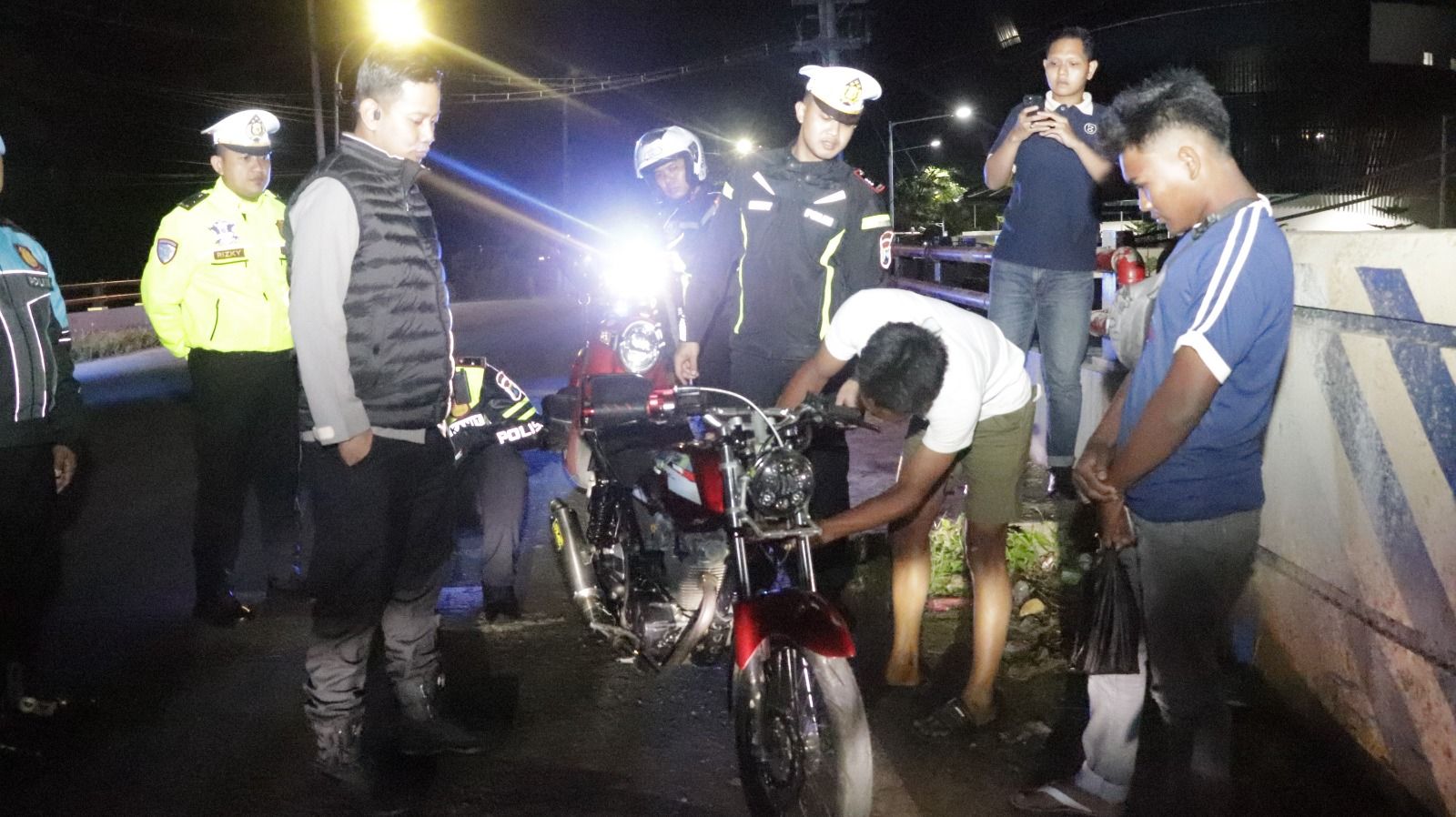 Pastikan Kamtibmas Aman, Kapolres Sumenep Pimpin Langsung Patroli KRYD Antisipasi Balap Liar