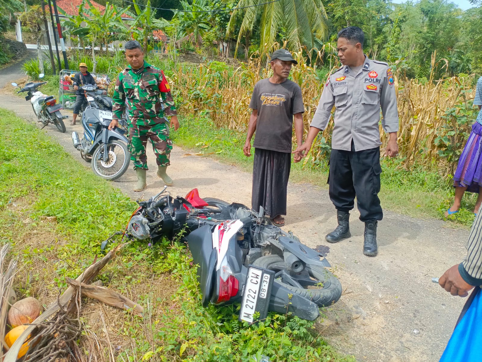Laka Lantas di Rombiyah Barat Ganding, Satu Korban Jiwa Usai Benturan Dua Motor
