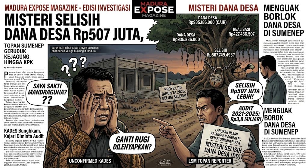 Skandal Setengah Miliar Dana Desa di Sumenep: Kades ‘Sakti’ Bungkam, LSM TOPAN Seret ke KPK