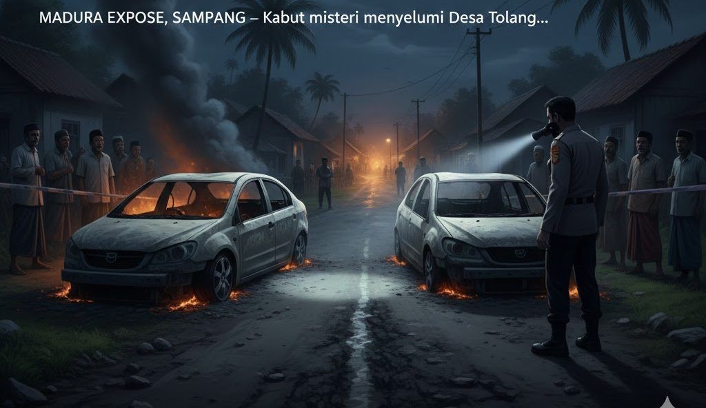 Teka-Teki Dua Mobil Hangus di Banyuates Sampang, Benarkah Teror Dini Hari?