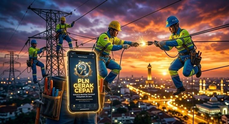 Sidoarjo Lumpuh? PLN Terjunkan “Pasukan Khusus” Usai Reklame Timpa Jaringan Listrik