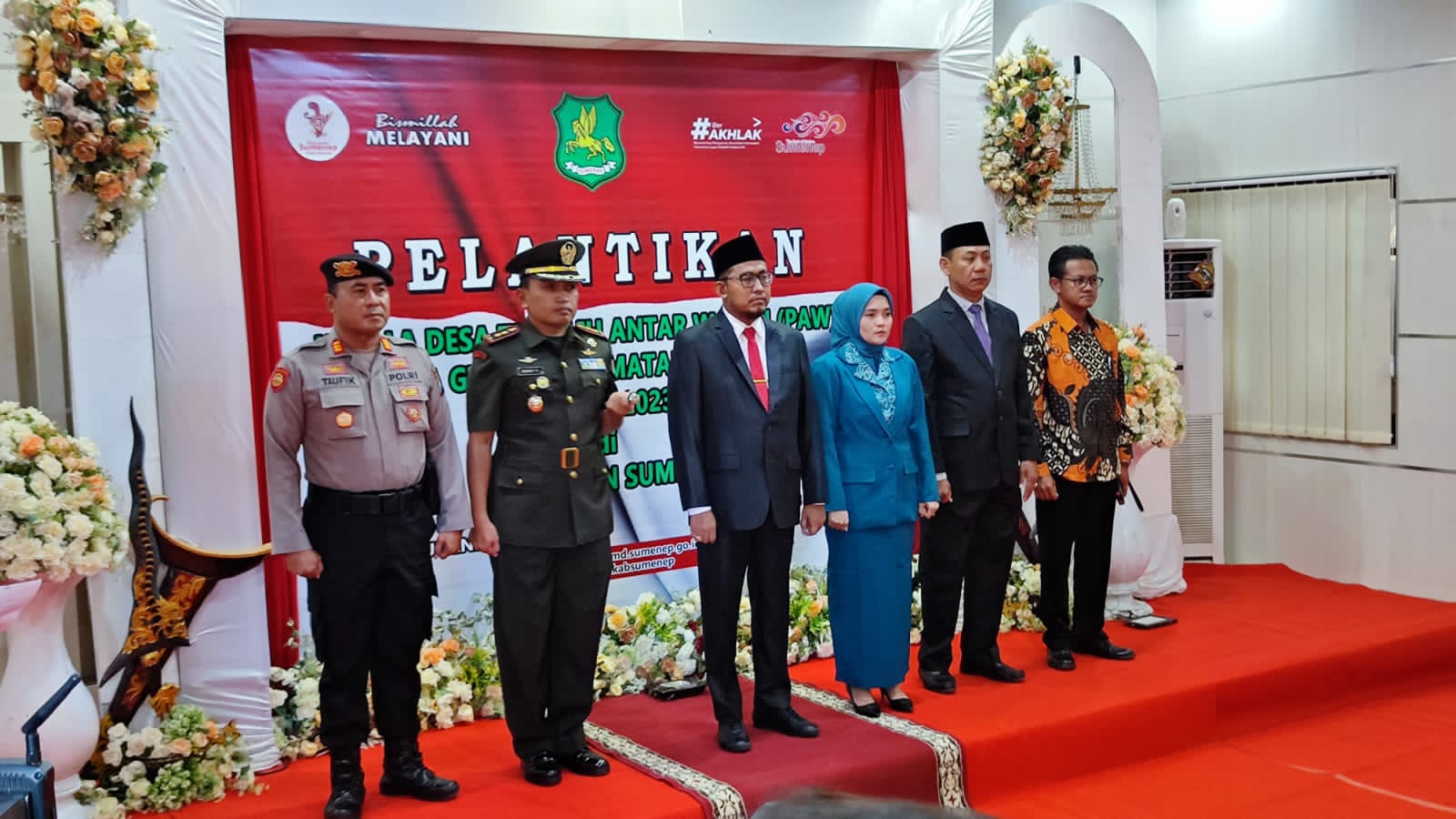 Dandim 0827/Sumenep Hadiri Pelantikan Kades PAW Desa Giring Oleh Bupati Fauzi