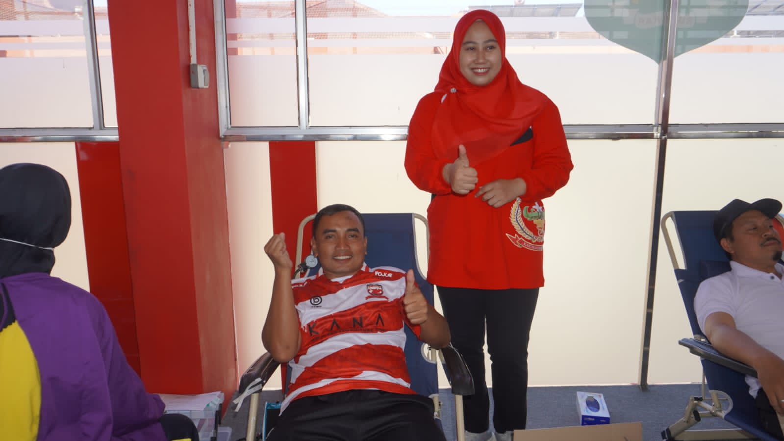 Kodim 0827/Sumenep Ikuti Donor Darah di Kantor Pemkab, Sambut HUT ke 78 RI
