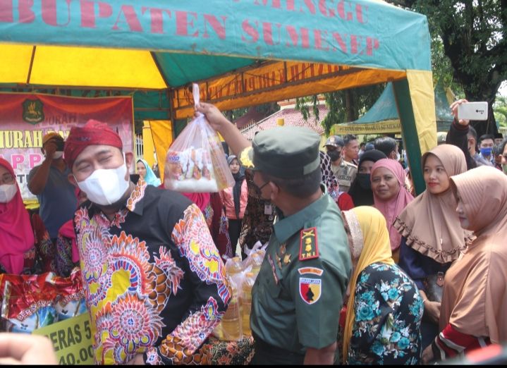 Dandim 0827/Sumenep Menghadiri Pembukaan Pasar Murah Ramadhan 1443 H