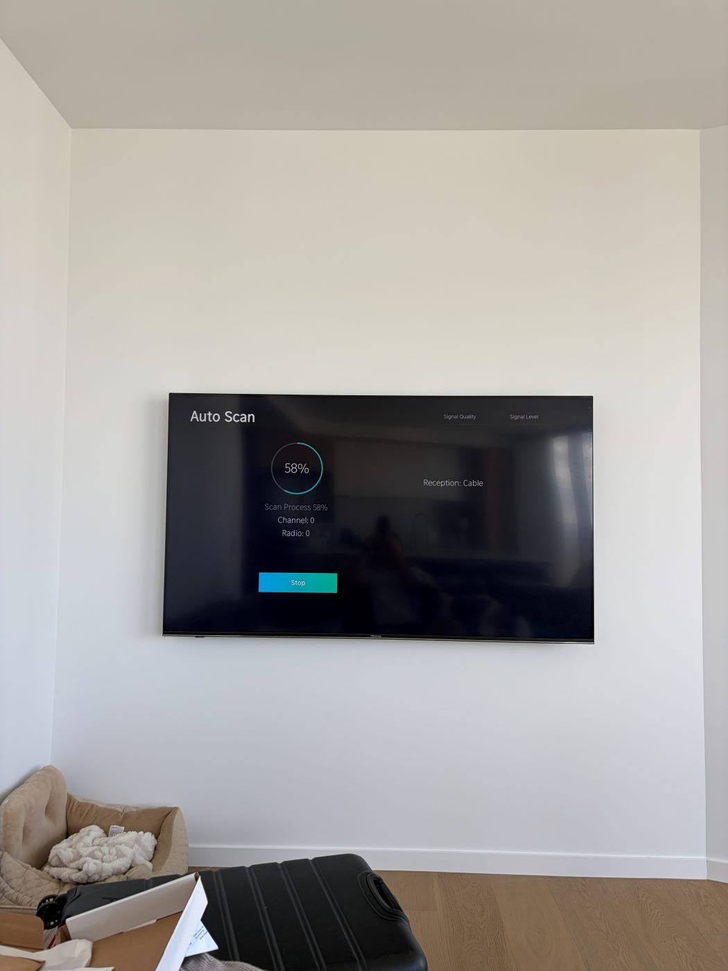 TV wall mounted by Mountify — install 22