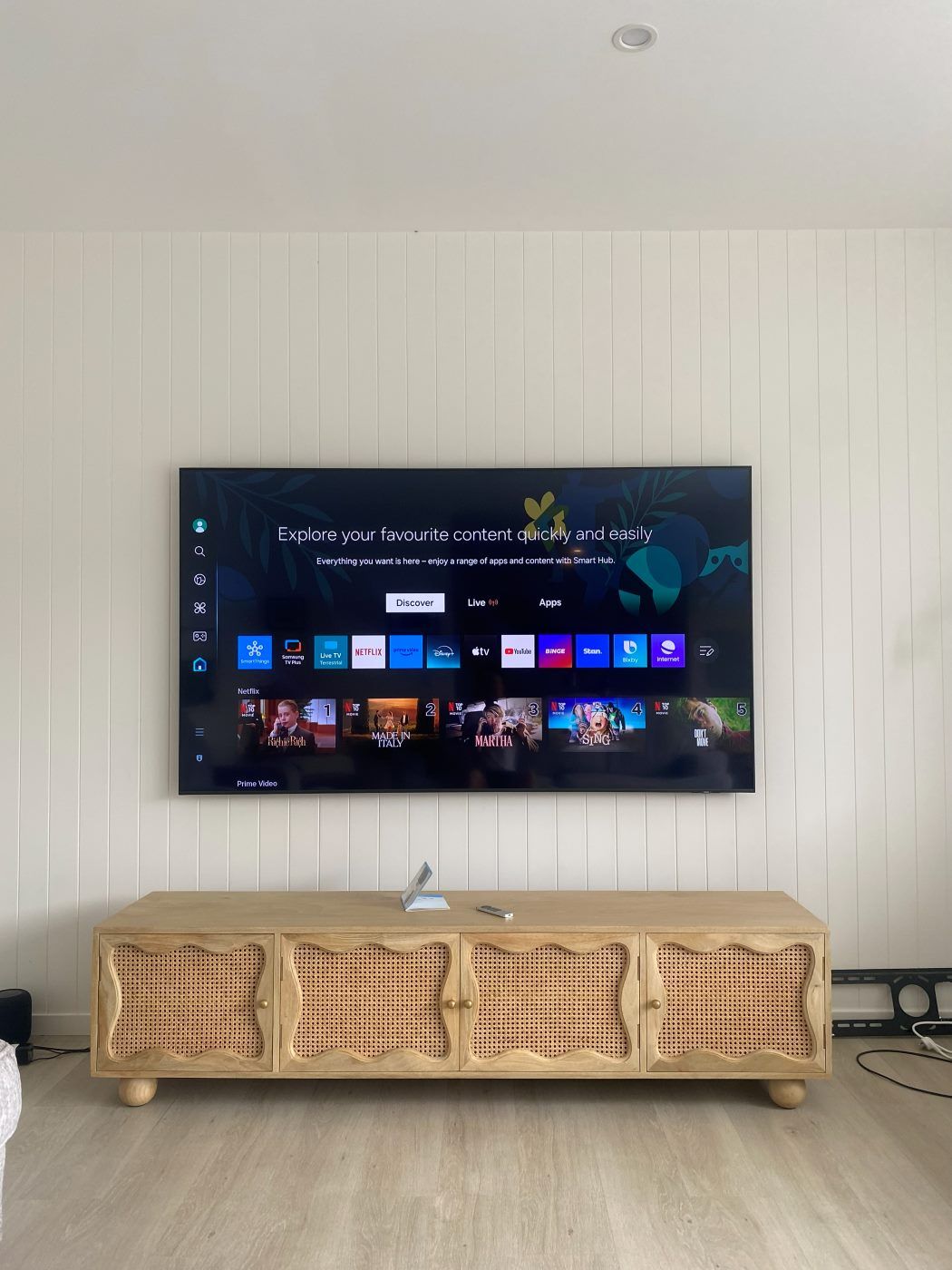 TV wall mounted by Mountify — install 35