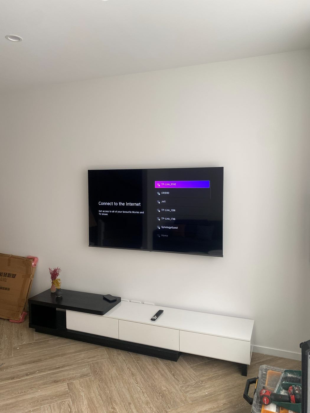 TV wall mounted by Mountify — install 36
