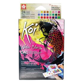 Sakura Koi Watercolour Box With Waterbrush - 24 Colours