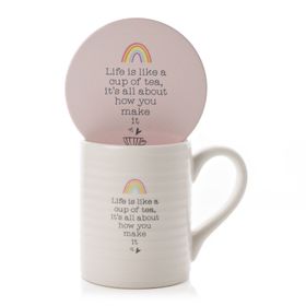 Love Life Mug And Coaster Set - Life Is Like Tea Ll446