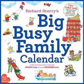 Richard Scarry Big Busy Family 2024 Wall Calendar: