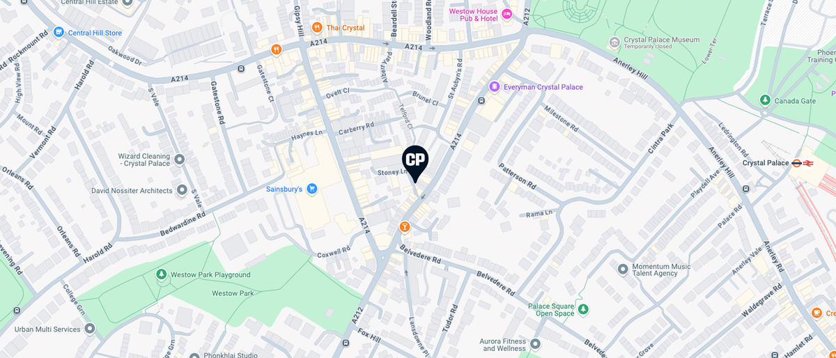 Map of location of CP Guitars